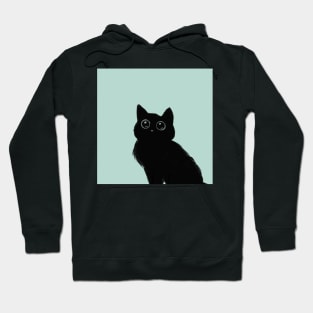 Black Cat Button Hoodie